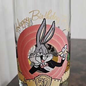 Bugs Bunny 50th Birthday Commemorative Glass